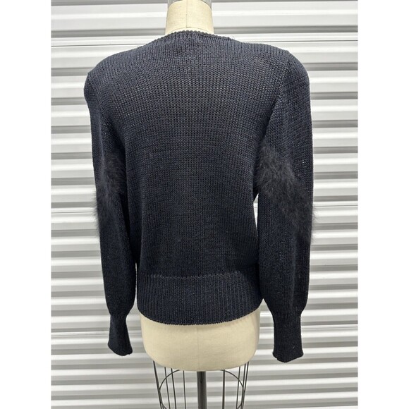 Vintage 1980s Side Effects Embellished Sweater – Angora & Lambswool Blend - Picture 4 of 6